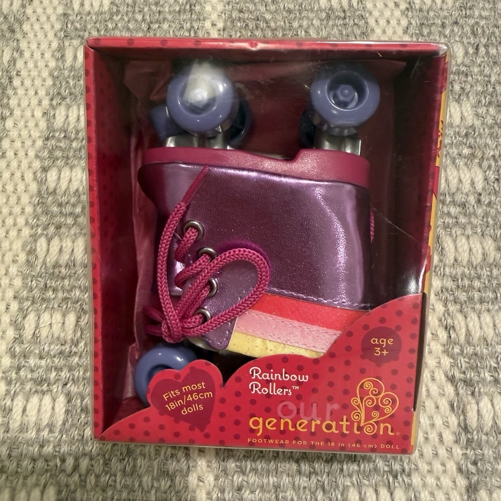 Our Generation Rainbow Rollers Roller Skates for 18" Dolls Brand NEW